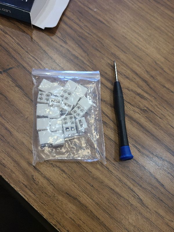 Photo 1 of 20 PCS 2-Pin 8mm Solderless LED Strip Connectors, Reliable and Easy-to-Install, Solidly Connected LED Light Connectors