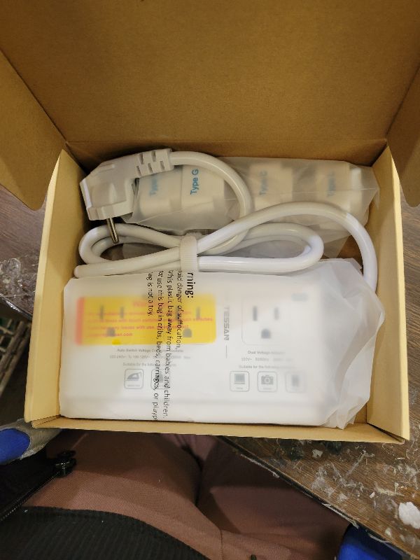 Photo 1 of 220V to 110V Voltage Converter, TESSAN Universal Travel Adapter with 4 USB Charger (1 USB C), 3 AC Sockets and EU/UK/AU/IT Plug Power Adaptor, Step Down Transformer Outlet Converters for International