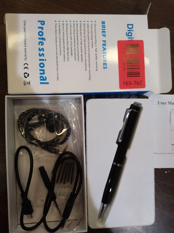 Photo 1 of 128GB (9800Hrs) Voice Recorder w/Type-C, Audio Recording Device with AI-Intelligent Noise Reduction, Digital Voice Activated Recorder 180 Days Storage Capacity for Lectures, Class, Work, Interviews