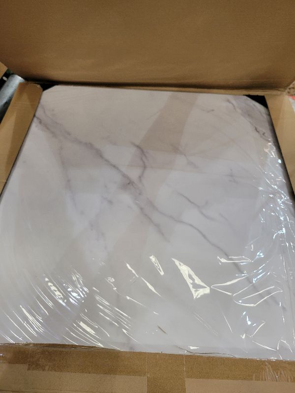 Photo 1 of 2 PCS Boards Photo Backdrop for Flat Lay, Food Photography Background 24x24 Inch, White Marble Subway Tile Tabletop Backdrop Board BEIYANG