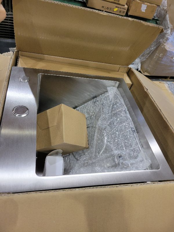 Photo 1 of 15×15 Inch Drop-In Stainless Steel Bar Sink with Faucet Combo - Top Mount Single Bowl