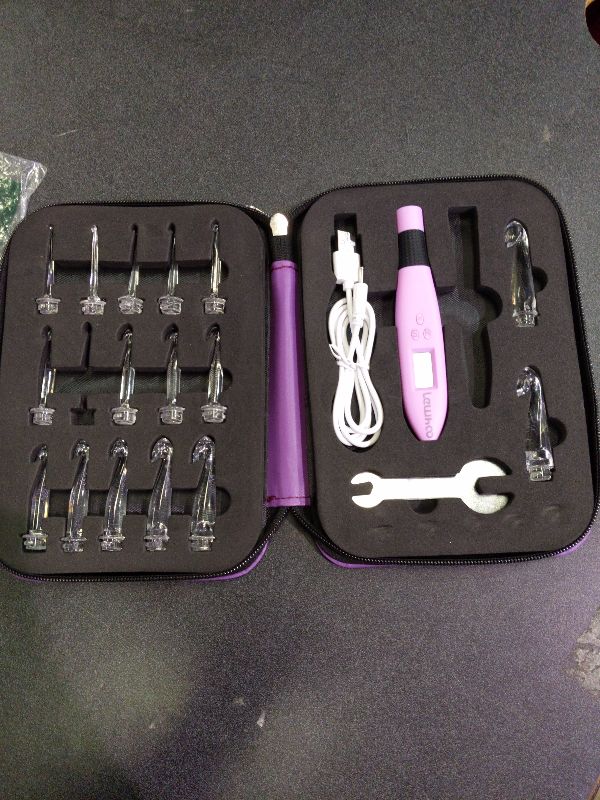 Photo 1 of 17 Sizes Digital Crochet Hooks with Counter 2.50~14.0mm, Lighted Crochet Hooks for Stitch & Row Counting