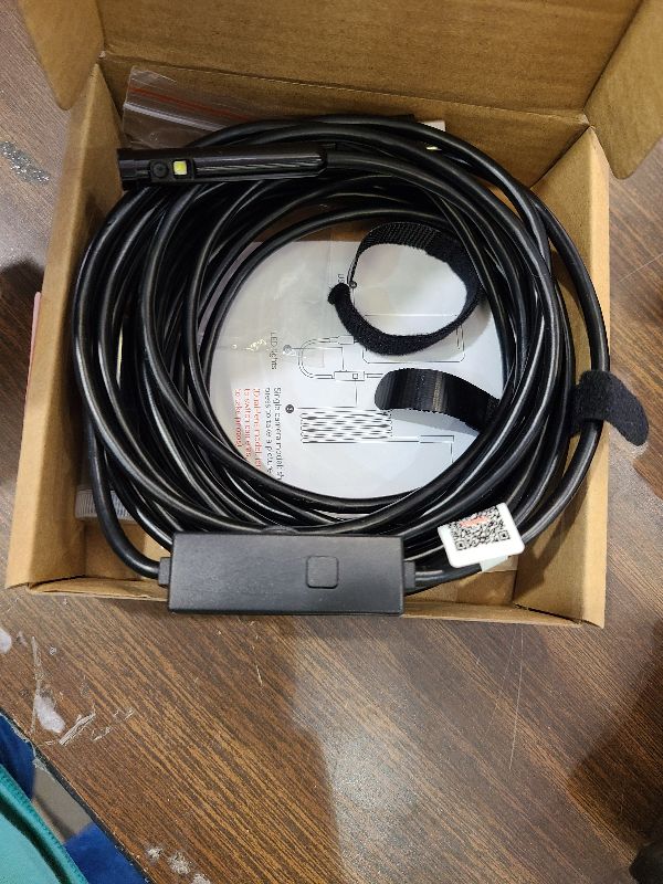 Photo 1 of [Dual-Lens] Endoscope Camera with Light, 1920P HD Borescope with 8+1 Adjustable LED Lights, IP67 Waterproof 16.5FT Semi-Rigid Snake Cord Inspection Camera for iPhone, iPad and Android Phone (Type C)