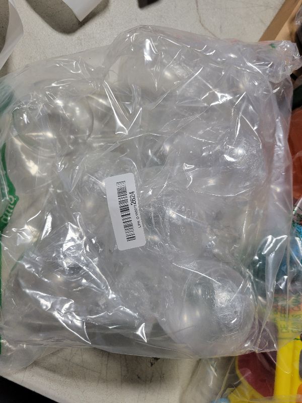 Photo 1 of 12pcs Clear Plastic Fillable Ornament Balls, 3.15 inch Christmas Decorations Ornaments Balls, Transparent DIY Craft Ball, Hanging Christmas Tree Decorations Indoor Home Decor Supplies