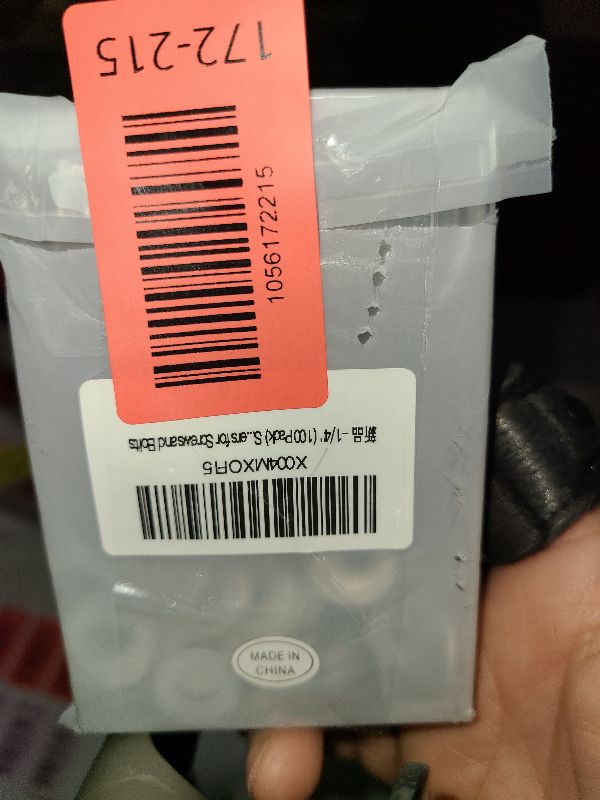 Photo 1 of 1/4'' (100 Pack) Stainless Steel Flat Washers, 5/8" OD, Metal Washers for Screws and Bolts