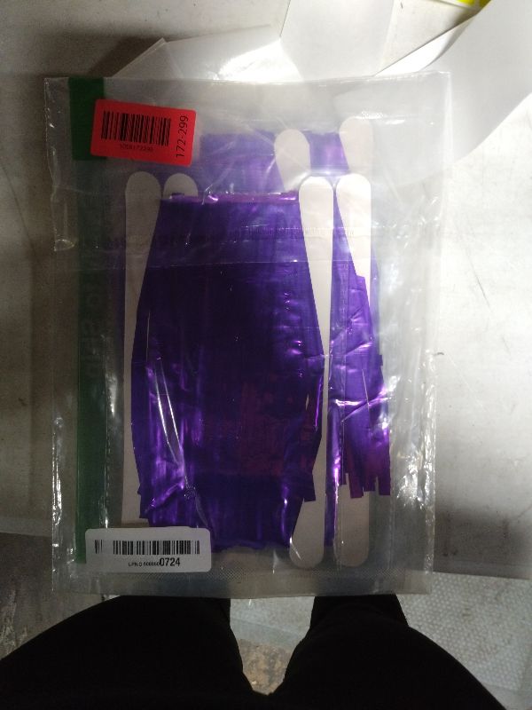 View 2 of 2 Pack Purple Metallic Tinsel Foil Fringe Curtains, Door Streamers Photo Booth Backdrop for Birthday Party, Tinsel Curtain Backdrop for Baby Shower Bachelorette Christmas Party Decorations