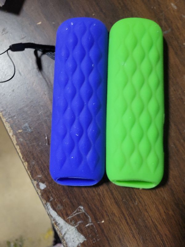 Photo 1 of (Pack of 2) Remote Cover Case for Roku TV Remote Control/Silicone Protective Sleeve Skin - Glow in The Dark (Green/Blue)