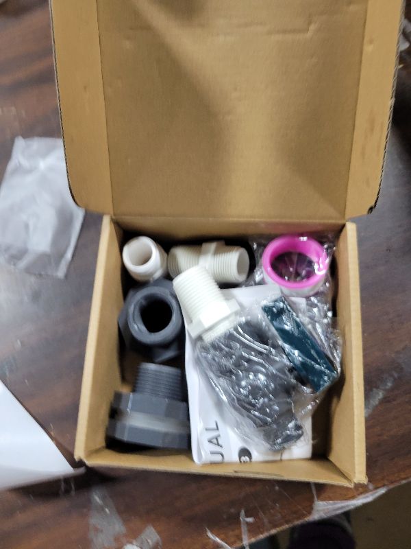 Photo 1 of 2 Pack PVC Rain Barrel Spigot Kit -3/4" Rain Barrel PVC Garden with Bulkhead Fitting Garden Hose Faucet Adapter and Thread Seal Tape for Water Tanks, Aquariums, Tubs, Pool, Garden Barrel