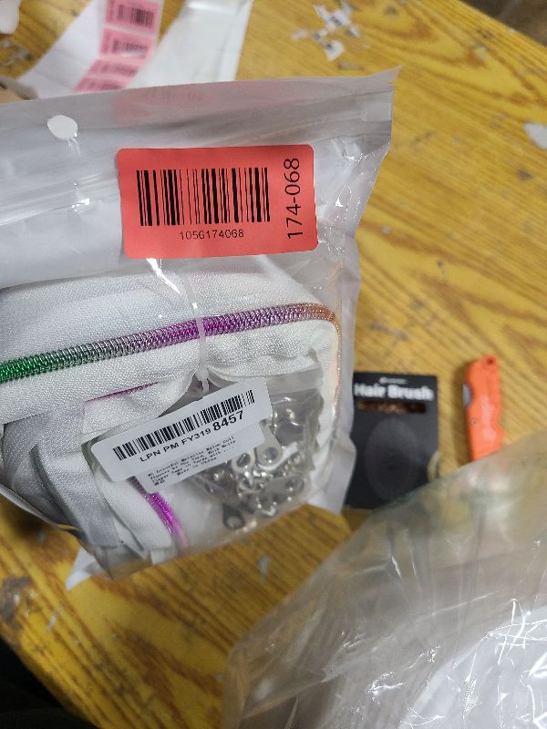 Photo 1 of #5 Colorful Metallic Nylon Coil Zippers by The Yard, Bulk White Zipper Tape 10 Yards with 25Pcs Pulls for DIY, Sewing, Craft, Bags YIGUANXIN