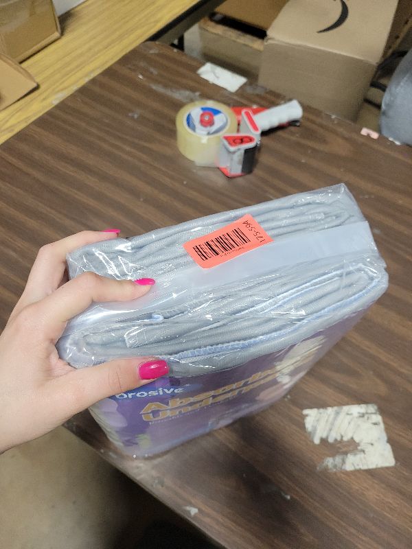 Photo 1 of 2 Pack Positioning Bed Pad with Handles, 8 Sturdy Handle Washable Bed Pads for Incontinence, Waterproof, Reusable Underpads for Elderly Hospital Home Care, Grey, 36”×52”