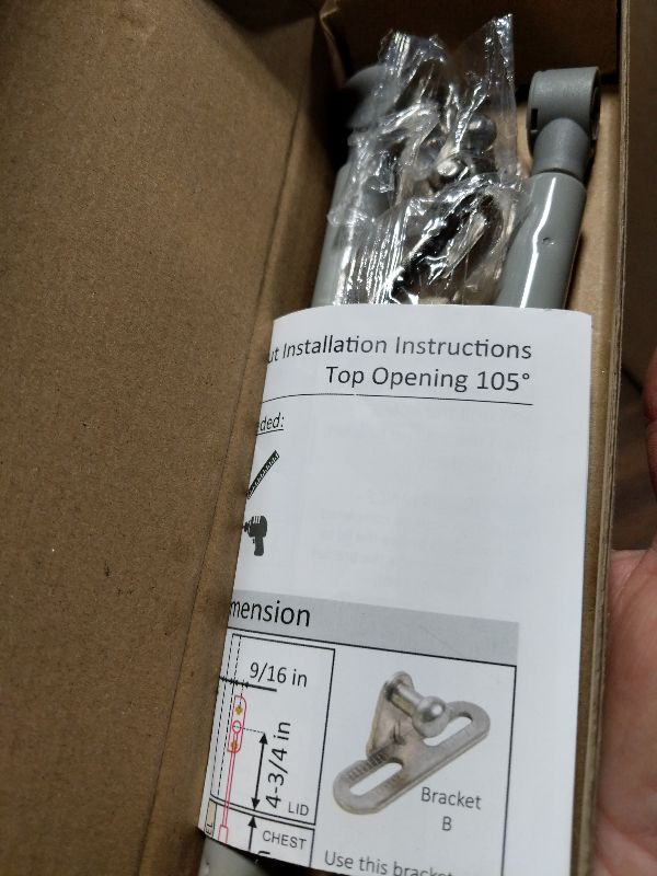 Photo 1 of 2 Pack Soft Close Toy Box Hinges for Heavy Curved, Round, Arched and Flat Lids - HBL' 150N Gas Strut Spring Safety Hinges to Slow Down and Slow Close, Also Works for Flat Lids.