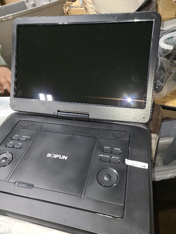 Photo 1 of 17.5" Portable DVD Player with 15.6" Large HD Screen, 6 Hours Rechargeable Battery, Support USB/SD Card/Sync TV and Multiple Disc Formats, High Volume Speaker, Black