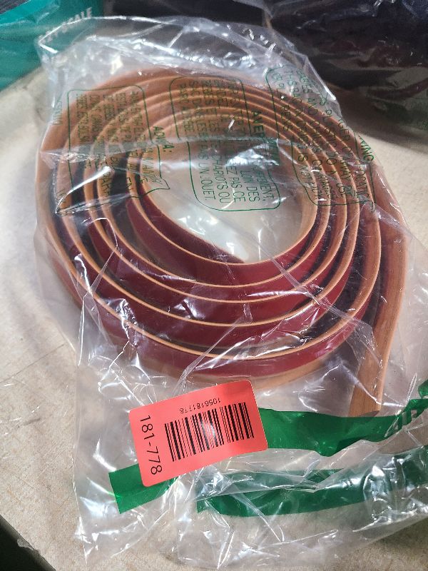 Photo 1 of 10Ft Floor Transition Strip Self Adhesive Carpet to Tile Floor Edging Trim PVC Threshold Strips, Peel and Stick Joining Trim Suitable for Threshold Height Less Than 5mm (Light Brown Coffee)