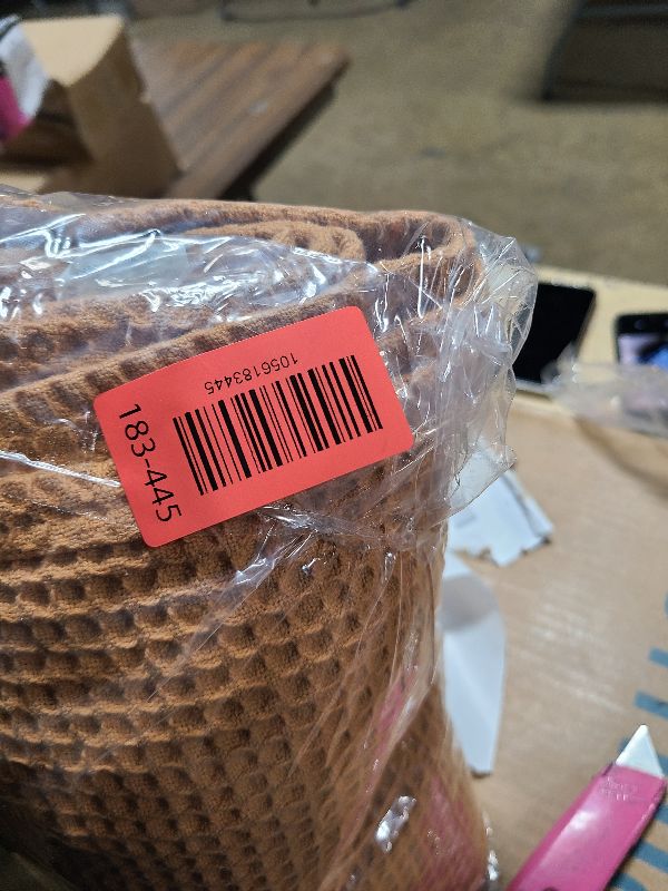 Photo 1 of 100% Cotton Blankets for Bed - Waffle Weave Blankets for Summer, Lightweight and Breathable Soft Woven Blanket for Spring (Beige, Throw (50" x 60"))