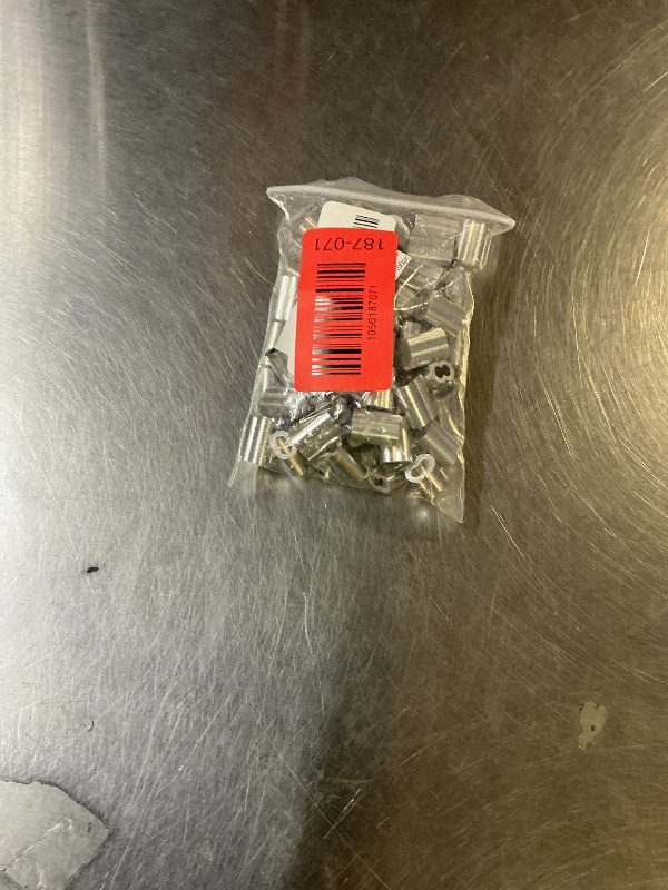Photo 1 of 1/8" Aluminum Crimping Loop Sleeve 100PCS, Diameter Wire Rope and Cable (100)