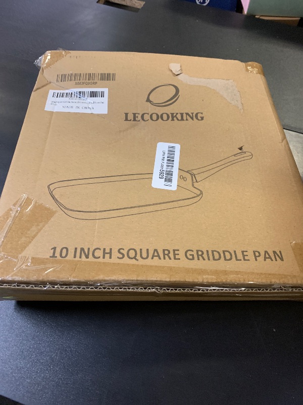 Photo 1 of LECOOKING 10 Inch Square Griddle Pan, Nonstick Grill Pan for Cooking Eggs, Omelettes, and More, Griddle Cookware, PFOA Free