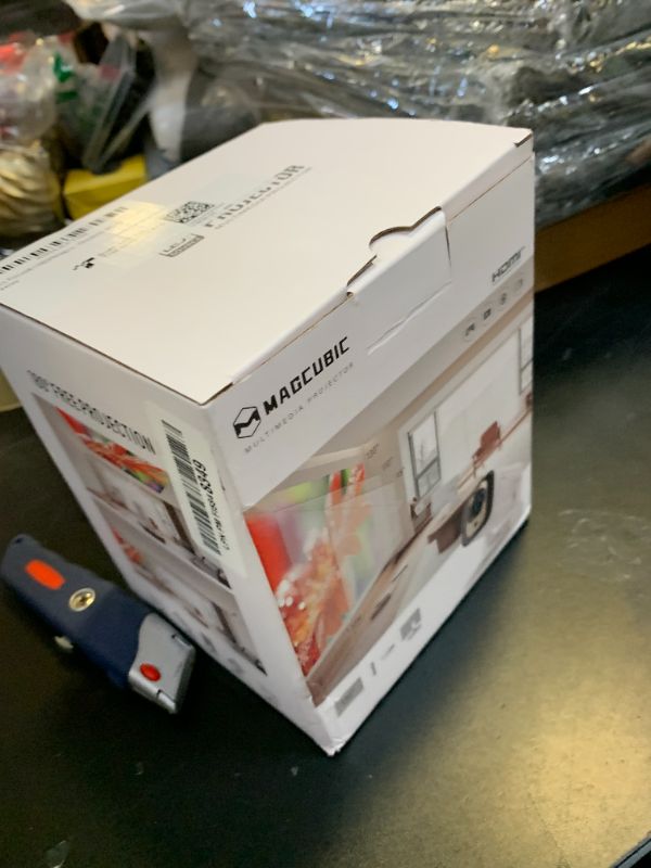 Photo 1 of ?Auto Focus&1080P?Magcubic Mini Smart Projector with 4K Support, Portable Projector with Wifi and Bluetooth, 5W Speaker, Built in Apps, Voice Control, Outdoor Movie Projector