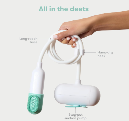 Photo 1 of Frida Baby Control The Flow Bathtub Sprayer Attachment for Baby Bathtub, Shower Head with Scalp Massager, Control Waterflow with 2 Pressure Modes