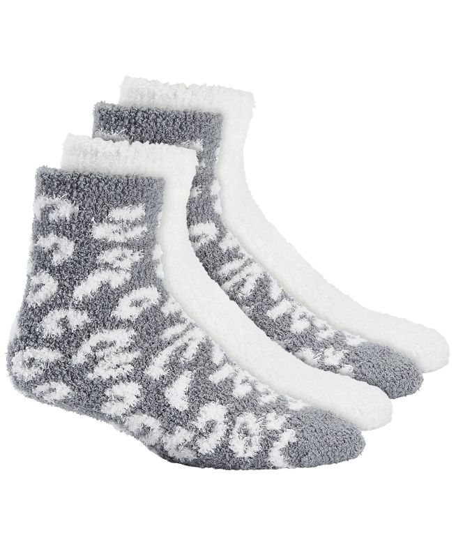 Photo 1 of Charter Club Women's 2 Pack Fuzzy Butter Socks - Tonal Leopard - Size 6-12