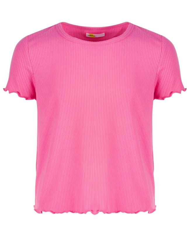 Photo 1 of Epic Threads Girls Solid Ribbed T-Shirt - Pop Pink - Size Large 14-16