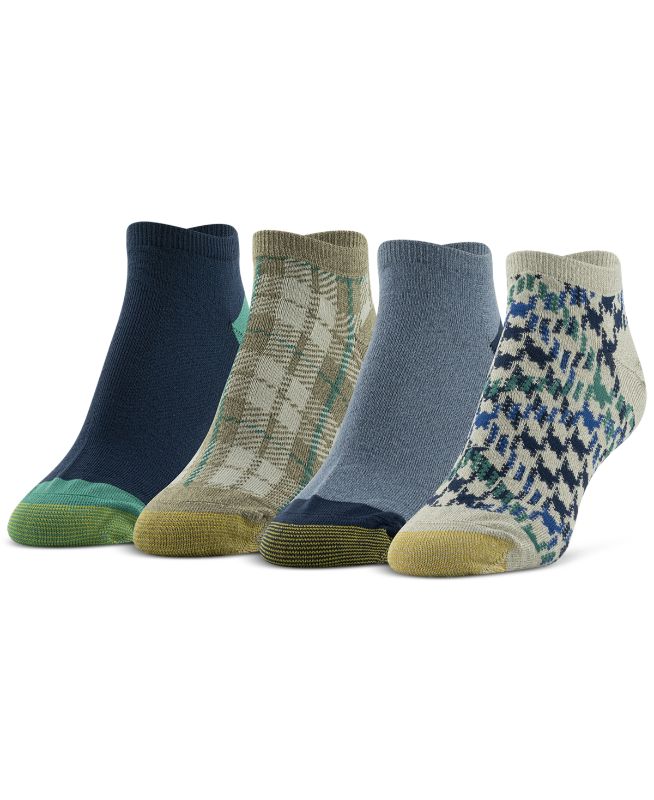 Photo 1 of Women's Houndstooth No Show Socks 4-Pack - Assorted