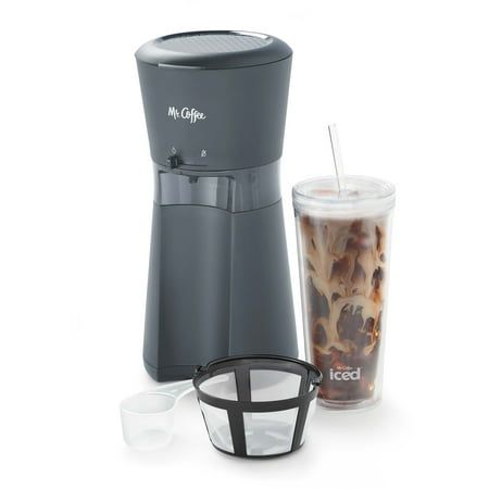 Photo 1 of Mr. Coffee® Iced™ Coffee Maker with Reusable Tumbler and Coffee Filter Dark Grey