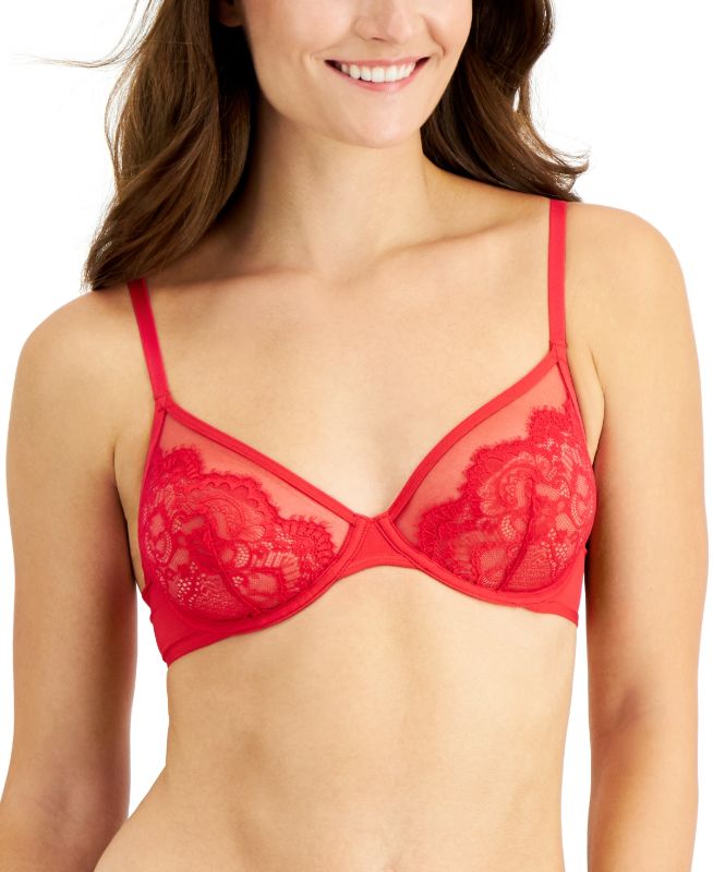 Photo 1 of Inc International Concepts Underwire Lace Bra - Red - Size Medium 