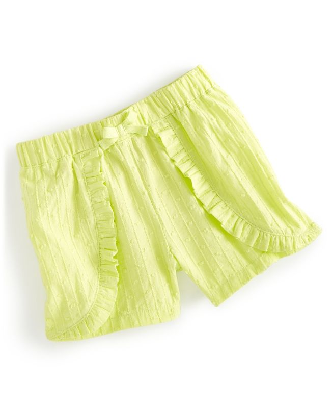 Photo 1 of First Impressions Baby Girls Swiss Dot Woven Cotton Ruffled Shorts - Citrus Fruit - Size 3-6 Months