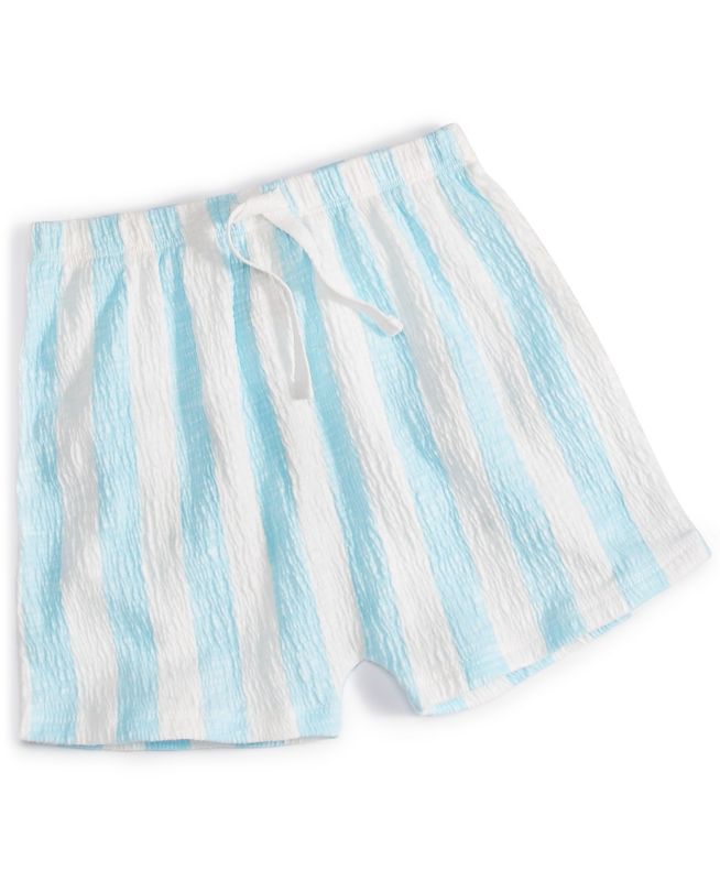Photo 1 of First Impressions Baby Boys Rugby Stripe Shorts - Oasis Blue - Size 12 Months