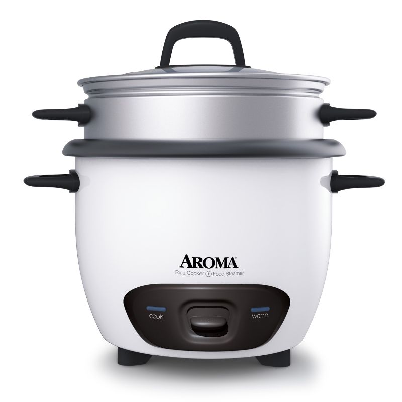 Photo 1 of Aroma 6-Cup Rice & Grain Cooker and Steamer - White