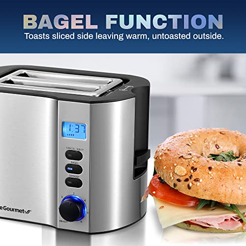 Photo 1 of 2 in 1 13000 W 2-Slice Silver Toaster Oven with 2-Slice Toaster Slots