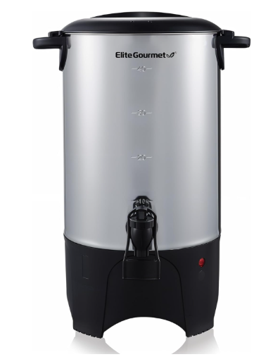 Photo 1 of Elite Gourmet Stainless Steel 40-Cup Coffee Urn and Hot Water Dispenser