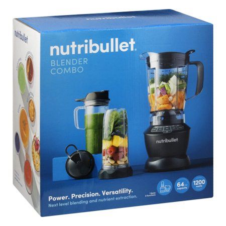 Photo 1 of 64 Oz. 3-Speed Black Combo Blender with Pulse and Extract