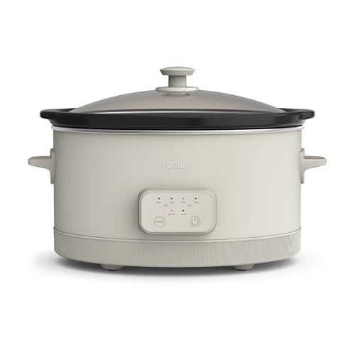 Photo 1 of Bella - 6-qt. Programmable Slow Cooker - Oatmilk