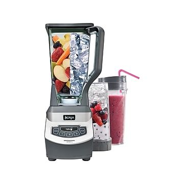 View 1 of Nutri Ninja 72 Oz. 3-Speed Black Professional Blender with 2 Single Serve Cups