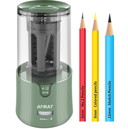 Photo 1 of AFMAT Electric Pencil Sharpener, Auto Stop, Super Sharp & Fast, Electric Pencil Sharpener