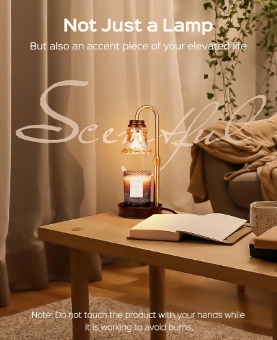 Photo 1 of Jackyled Single Candle Warmer Lamp with Dimmer Metal Base