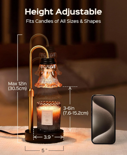 Photo 1 of Jackyled Single Candle Warmer Lamp with Dimmer Metal Base