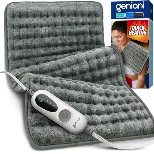 Photo 1 of GENIANI XL Electric Heating Pad for Back Pain & Cramps Relief, Electric Throw, Auto Shut Off, Machine Washable, Moist Heat Pad for Neck & Shoulder