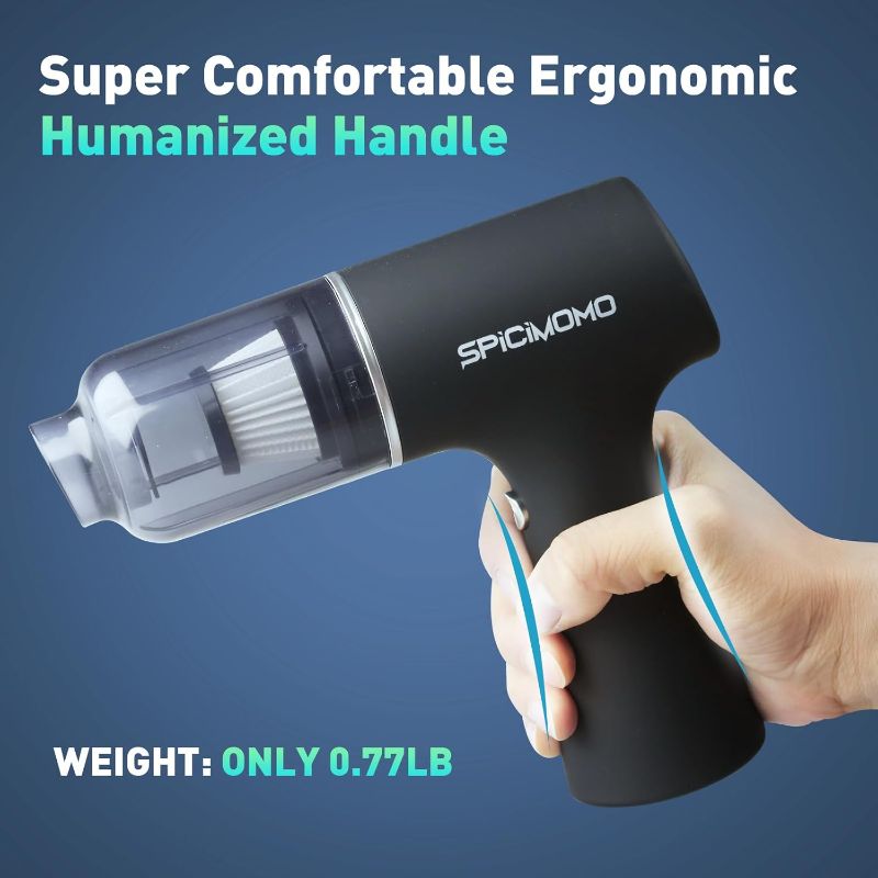 Photo 1 of SPICIMOMO Car Vacuum Cleaner, Black, ZX-105