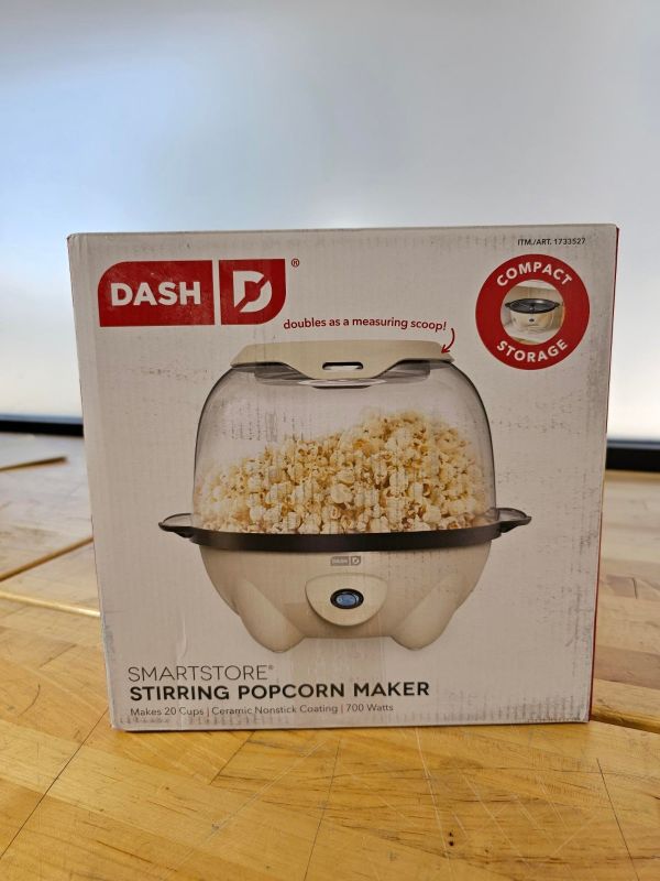Photo 1 of DASH SmartStore Deluxe Stirring Popcorn Maker Hot Oil Electric Popcorn Machine