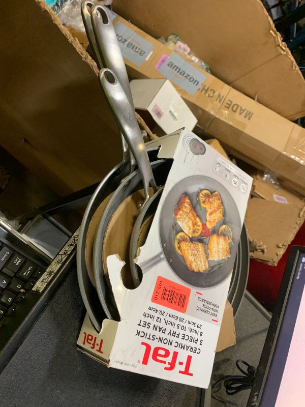 Photo 1 of T-fal Ceramic Non-Stick Frypan Set, 3-piece