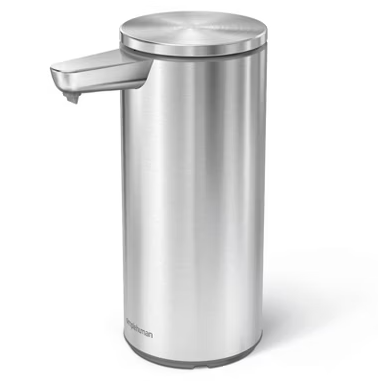 Photo 1 of simplehuman 9oz Automatic Sensor Pump - Touchless Soap Dispenser - Stainless Steel: Compatible with Gel & Dish Soaps, Spot Clean