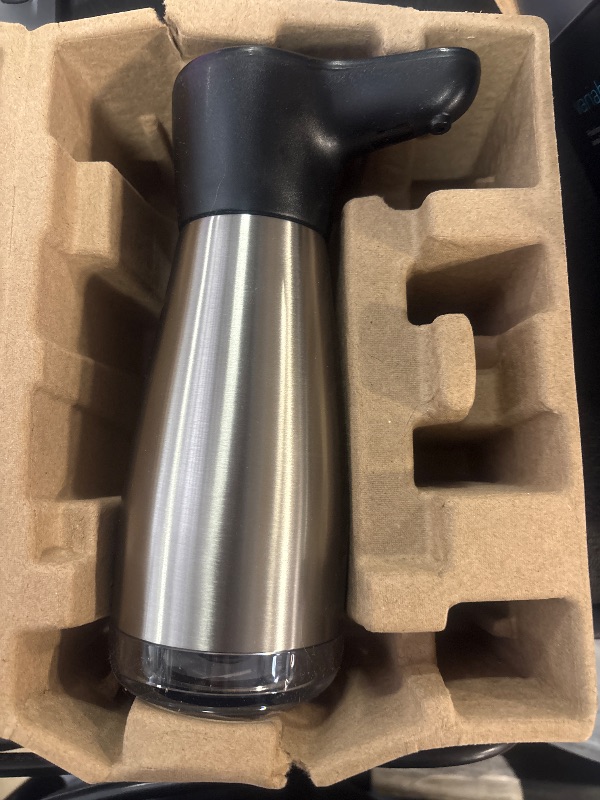 Photo 1 of simplehuman 9oz Automatic Sensor Pump - Touchless Soap Dispenser - Stainless Steel: Compatible with Gel & Dish Soaps, Spot Clean