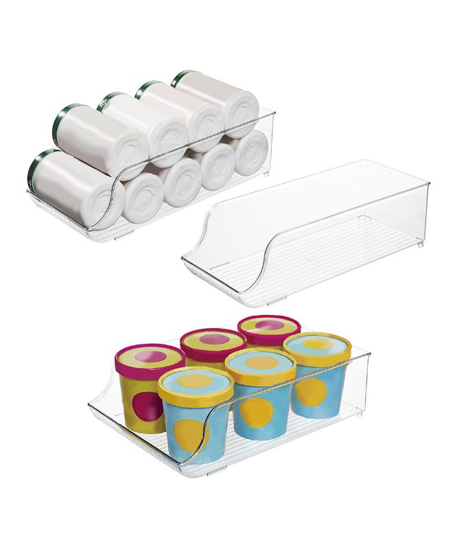 Photo 1 of IDesign Storage Bins Clear - Clear Storage Bin - Set of Three