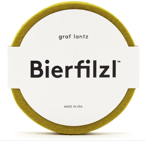 Photo 1 of Bierfilzl Round Felt Coaster - Single - Tan