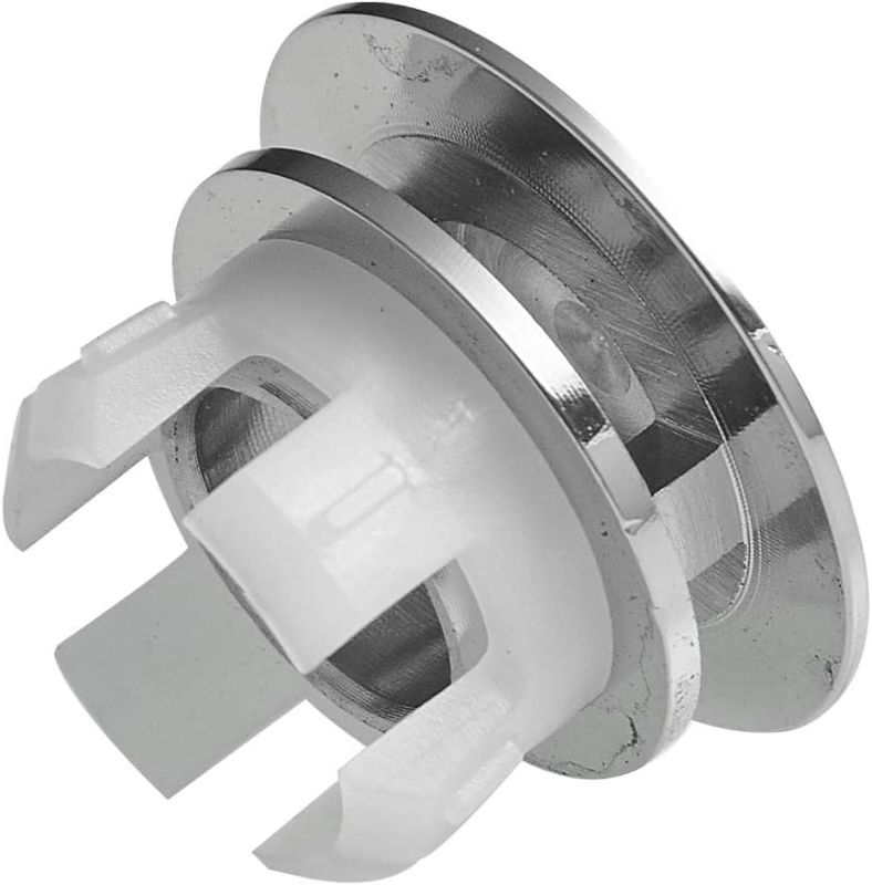 Photo 1 of BWE Sink Basin Trim Overflow Cover Brass Insert in Hole Round Caps Brushed Nickel Finish