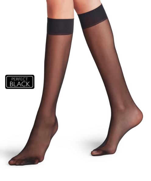 Photo 1 of Hue Sheer Knee-High Socks, Set of 2 - Black