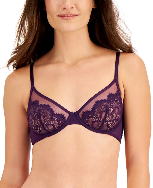 Photo 1 of Inc International Concepts Underwire Lace Bra - Size Medium - Purple