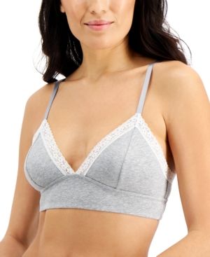 Photo 1 of Jenni on Repeat Wide Lace Bralette Regular Sleep - Grey Heather - Size Medium